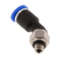 4mm x M 5 45deg Elbow Push-in Fitting with Male Threads Brass/PA 66 NBR [2 Pieces]