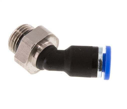 4mm x G1/8'' 45deg Elbow Push-in Fitting with Male Threads Brass/PA 66 NBR [2 Pieces]