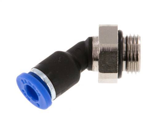 4mm x G1/8'' 45deg Elbow Push-in Fitting with Male Threads Brass/PA 66 NBR [2 Pieces]