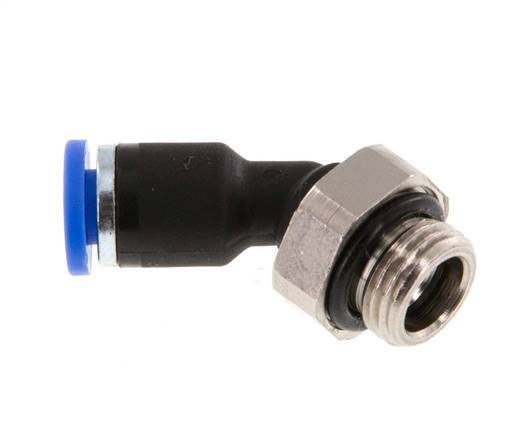 4mm x G1/8'' 45deg Elbow Push-in Fitting with Male Threads Brass/PA 66 NBR [2 Pieces]