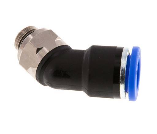 10mm x G1/8'' 45deg Elbow Push-in Fitting with Male Threads Brass/PA 66 NBR [2 Pieces]