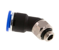 10mm x G1/8'' 45deg Elbow Push-in Fitting with Male Threads Brass/PA 66 NBR [2 Pieces]