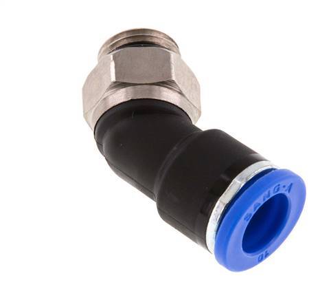 10mm x G1/4'' 45deg Elbow Push-in Fitting with Male Threads Brass/PA 66 NBR [2 Pieces]