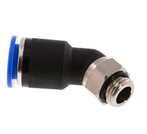 12mm x G1/4'' 45deg Elbow Push-in Fitting with Male Threads Brass/PA 66 NBR [2 Pieces]