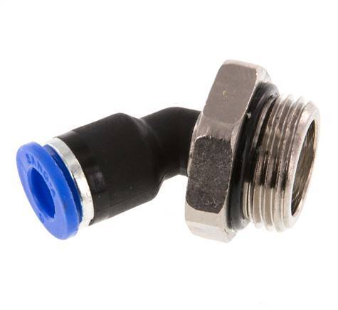 6mm x G3/8'' 45deg Elbow Push-in Fitting with Male Threads Brass/PA 66 NBR [2 Pieces]