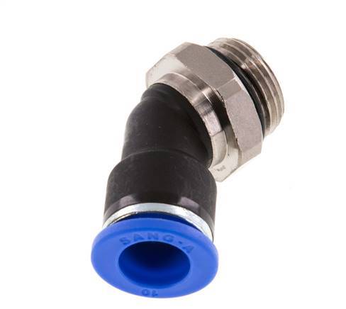 10mm x G3/8'' 45deg Elbow Push-in Fitting with Male Threads Brass/PA 66 NBR [2 Pieces]