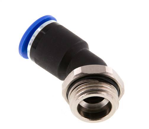 12mm x G1/2'' 45deg Elbow Push-in Fitting with Male Threads Brass/PA 66 NBR