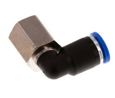 8mm x G1/4'' 90deg Elbow Push-in Fitting with Female Threads Brass/PA 66 NBR Rotatable [2 Pieces]