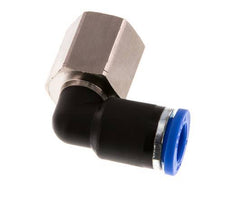 8mm x G1/4'' 90deg Elbow Push-in Fitting with Female Threads Brass/PA 66 NBR Rotatable [2 Pieces]