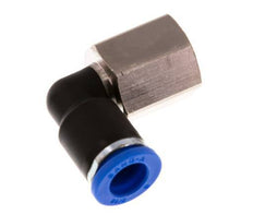 8mm x G1/4'' 90deg Elbow Push-in Fitting with Female Threads Brass/PA 66 NBR Rotatable [2 Pieces]