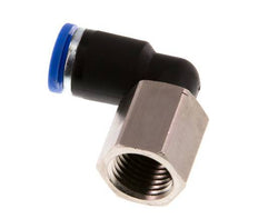 8mm x G1/4'' 90deg Elbow Push-in Fitting with Female Threads Brass/PA 66 NBR Rotatable [2 Pieces]