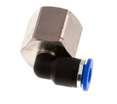 6mm x G3/8'' 90deg Elbow Push-in Fitting with Female Threads Brass/PA 66 NBR Rotatable [2 Pieces]