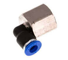 6mm x G3/8'' 90deg Elbow Push-in Fitting with Female Threads Brass/PA 66 NBR Rotatable [2 Pieces]