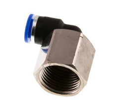 6mm x G3/8'' 90deg Elbow Push-in Fitting with Female Threads Brass/PA 66 NBR Rotatable [2 Pieces]