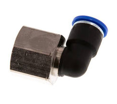 10mm x G1/2'' 90deg Elbow Push-in Fitting with Female Threads Brass/PA 66 NBR Rotatable