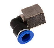 10mm x G1/2'' 90deg Elbow Push-in Fitting with Female Threads Brass/PA 66 NBR Rotatable