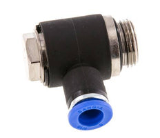 8mm x G3/8'' 90deg Elbow L-shape Push-in Fitting with Male Threads Brass/PA 66 NBR Rotatable [2 Pieces]
