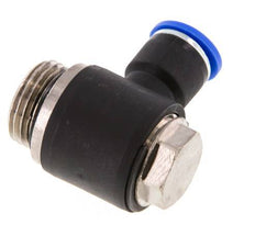 10mm x G1/2'' 90deg Elbow L-shape Push-in Fitting with Male Threads Brass/PA 66 NBR Rotatable
