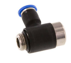 4mm x G1/8'' 90deg Elbow L-shape Push-in Fitting with Male Threads Brass/PA 66 NBR Inner Hexagon Rotatable [2 Pieces]