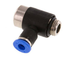 4mm x G1/8'' 90deg Elbow L-shape Push-in Fitting with Male Threads Brass/PA 66 NBR Inner Hexagon Rotatable [2 Pieces]