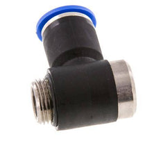 12mm x G3/8'' 90deg Elbow L-shape Push-in Fitting with Male Threads Brass/PA 66 NBR Inner Hexagon Rotatable
