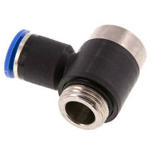 12mm x G1/2'' 90deg Elbow L-shape Push-in Fitting with Male Threads Brass/PA 66 NBR Inner Hexagon Rotatable