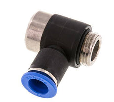 12mm x G1/2'' 90deg Elbow L-shape Push-in Fitting with Male Threads Brass/PA 66 NBR Inner Hexagon Rotatable