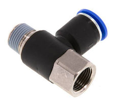 12mm x R3/8'' Elbow Push-in Fitting with Male-Female Threads Brass/PA 66 NBR Rotatable