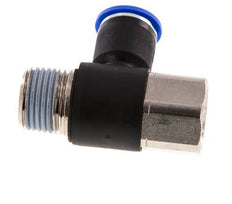 12mm x R1/2'' Elbow Push-in Fitting with Male-Female Threads Brass/PA 66 NBR Rotatable
