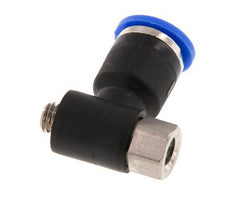 6mm x M 5 Elbow Push-in Fitting with Male-Female Threads Brass/PA 66 NBR [2 Pieces]