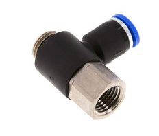 8mm x G1/4'' Elbow Push-in Fitting with Male-Female Threads Brass/PA 66 NBR [2 Pieces]