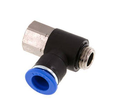 10mm x G1/4'' Elbow Push-in Fitting with Male-Female Threads Brass/PA 66 NBR [2 Pieces]