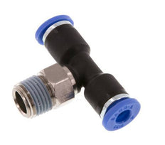 4mm x R1/8'' Inline Tee Push-in Fitting with Male Threads Brass/PA 66 NBR Rotatable [2 Pieces]