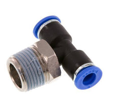 6mm x R3/8'' Inline Tee Push-in Fitting with Male Threads Brass/PA 66 NBR Rotatable [2 Pieces]