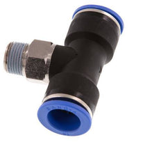 16mm x R3/8'' Inline Tee Push-in Fitting with Male Threads Brass/PA 66 NBR Rotatable