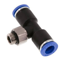 8mm x G1/8'' Inline Tee Push-in Fitting with Male Threads Brass/PA 66 NBR Rotatable [2 Pieces]