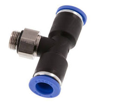 8mm x G1/8'' Inline Tee Push-in Fitting with Male Threads Brass/PA 66 NBR Rotatable [2 Pieces]