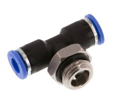 6mm x G1/4'' Inline Tee Push-in Fitting with Male Threads Brass/PA 66 NBR Rotatable [2 Pieces]