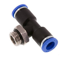 8mm x G1/4'' Inline Tee Push-in Fitting with Male Threads Brass/PA 66 NBR Rotatable [2 Pieces]