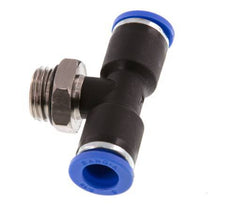 8mm x G1/4'' Inline Tee Push-in Fitting with Male Threads Brass/PA 66 NBR Rotatable [2 Pieces]