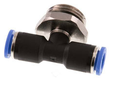 8mm x G1/2'' Inline Tee Push-in Fitting with Male Threads Brass/PA 66 NBR Rotatable