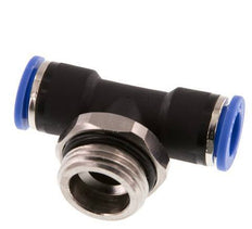 10mm x G1/2'' Inline Tee Push-in Fitting with Male Threads Brass/PA 66 NBR Rotatable