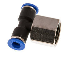 6mm x G3/8'' Inline Tee Push-in Fitting with Female Threads Brass/PA 66 NBR Rotatable [2 Pieces]