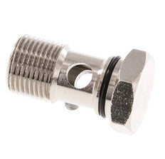 1-way nickel-plated Brass Banjo Bolt with G3/8'' Male Threads NBR [2 Pieces]