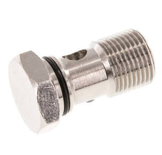1-way nickel-plated Brass Banjo Bolt with G3/8'' Male Threads NBR [2 Pieces]