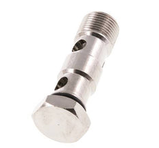 2-way nickel-plated Brass Banjo Bolt with G3/8'' Male Threads NBR