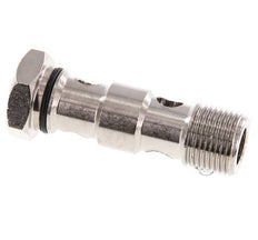 2-way nickel-plated Brass Banjo Bolt with G3/8'' Male Threads NBR