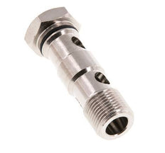 2-way nickel-plated Brass Banjo Bolt with G3/8'' Male Threads NBR