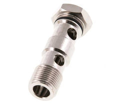 2-way nickel-plated Brass Banjo Bolt with G3/8'' Male Threads NBR