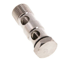 2-way nickel-plated Brass Banjo Bolt with G1/2'' Male Threads NBR